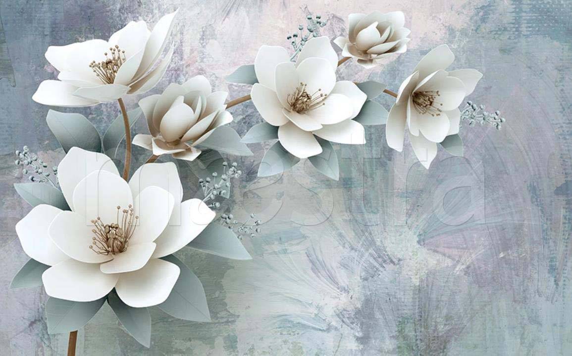 Фотообои Стильная картина маслом трехмерные цветы